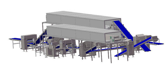kaufen Automatische Teiglaminiermaschine mit 2 Gefriertunneln für Puff-Pasteten und Croissants online manufacture